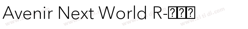 Avenir Next World R字体转换